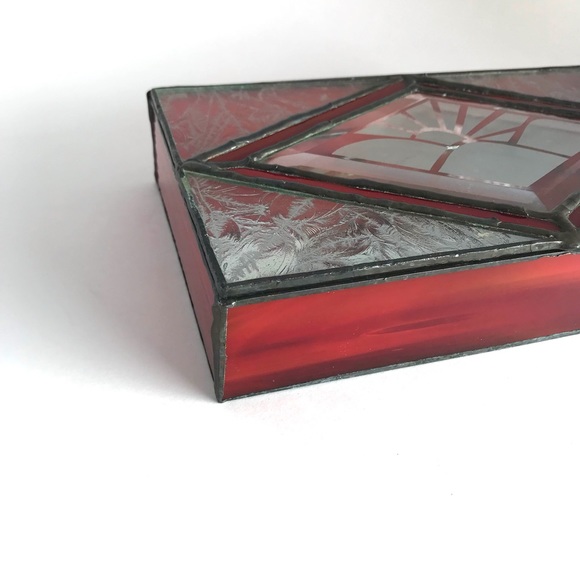 Vintage Stained Glass Jewelry Box - Picture 12 of 13